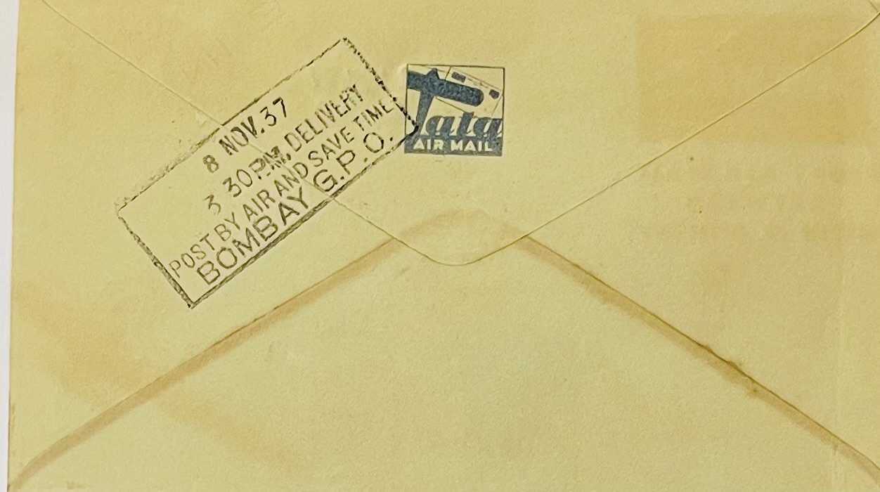 First Air Mail Delhi to Bombay