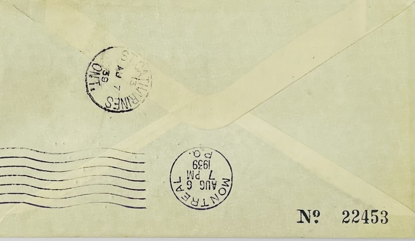 First Air Mail Britain-Canada-USA