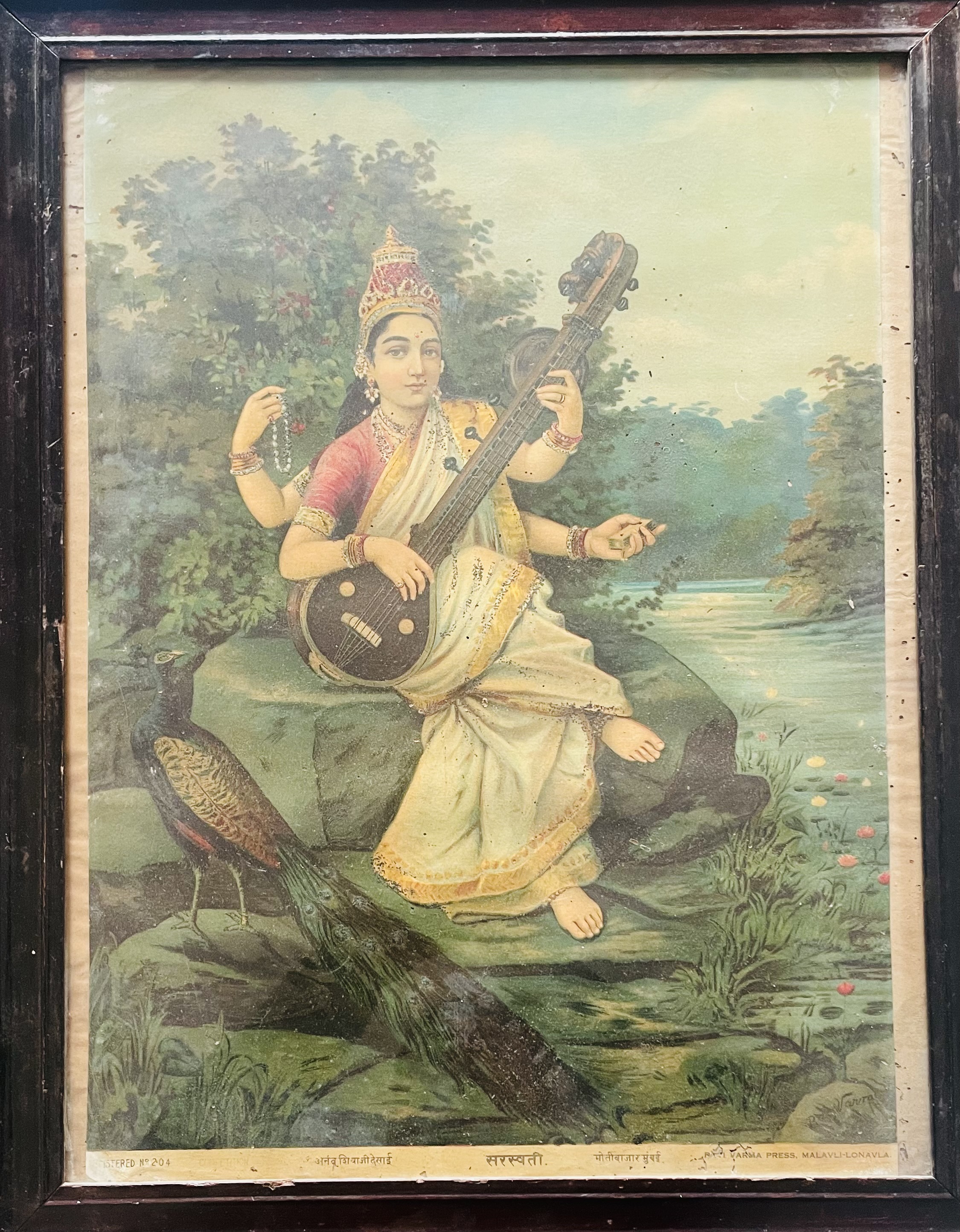 Saraswati oleograph