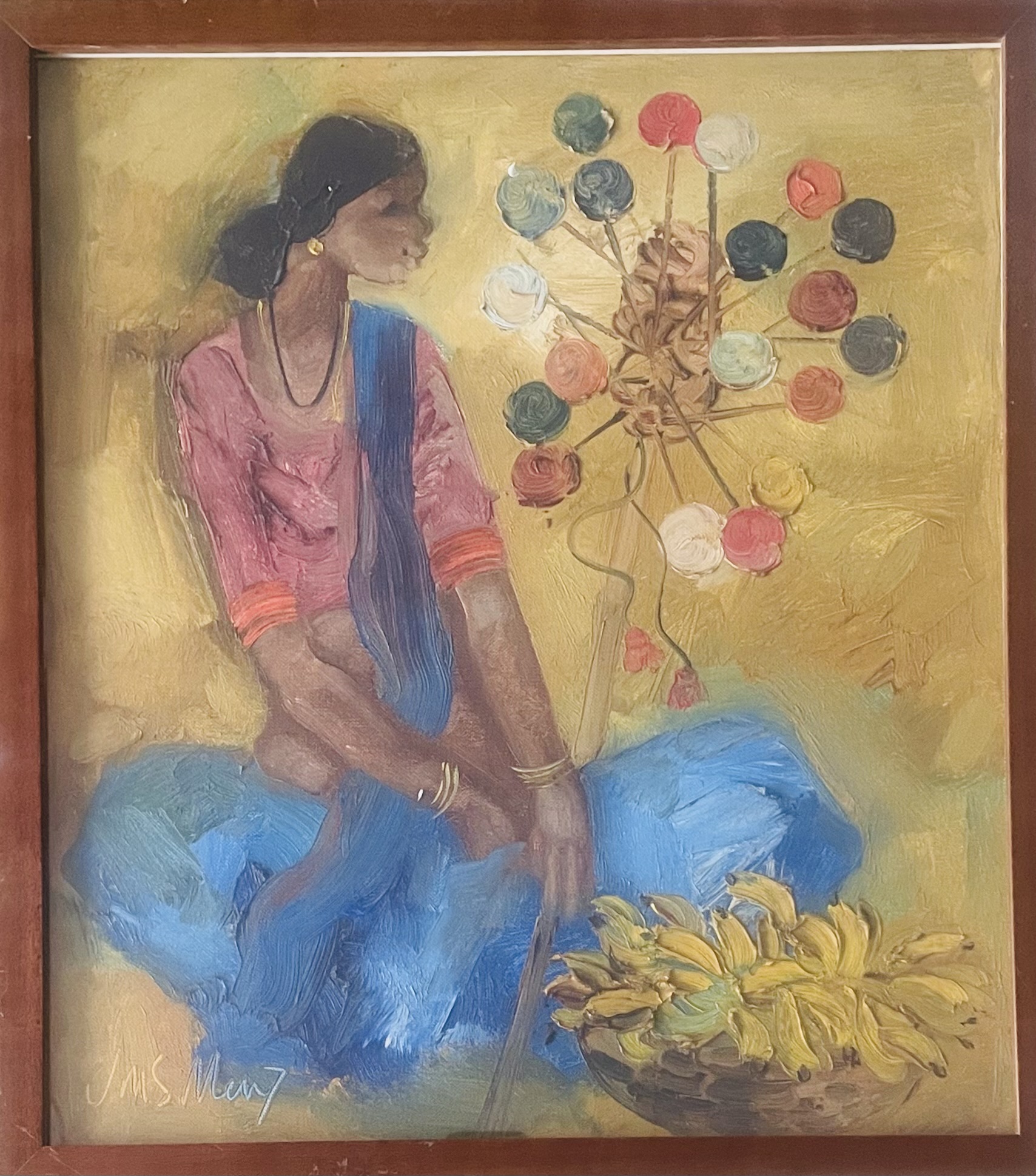 Badami Women Oleograph