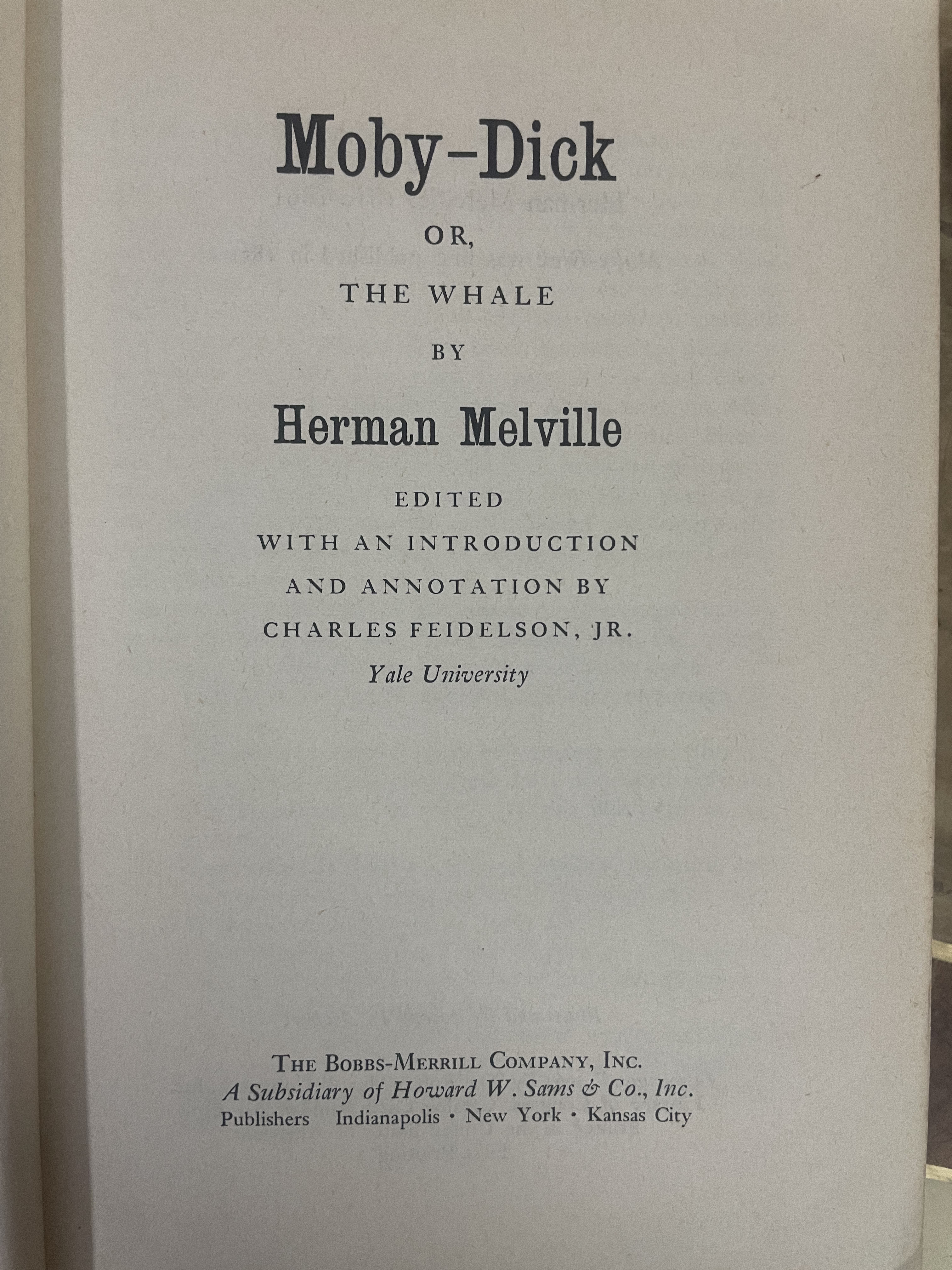 Moby Dick or The Whale