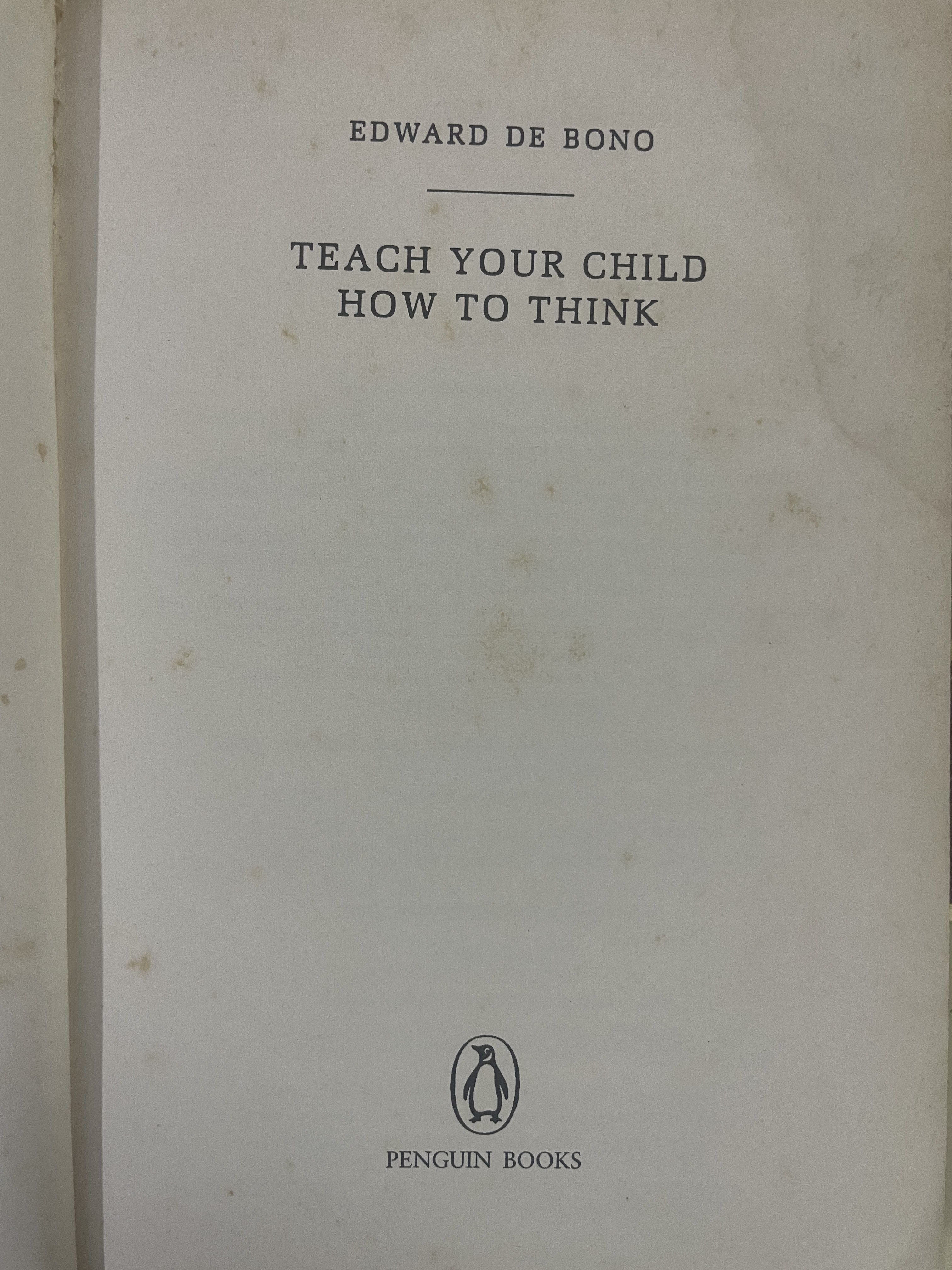 Teach your Child how to Think