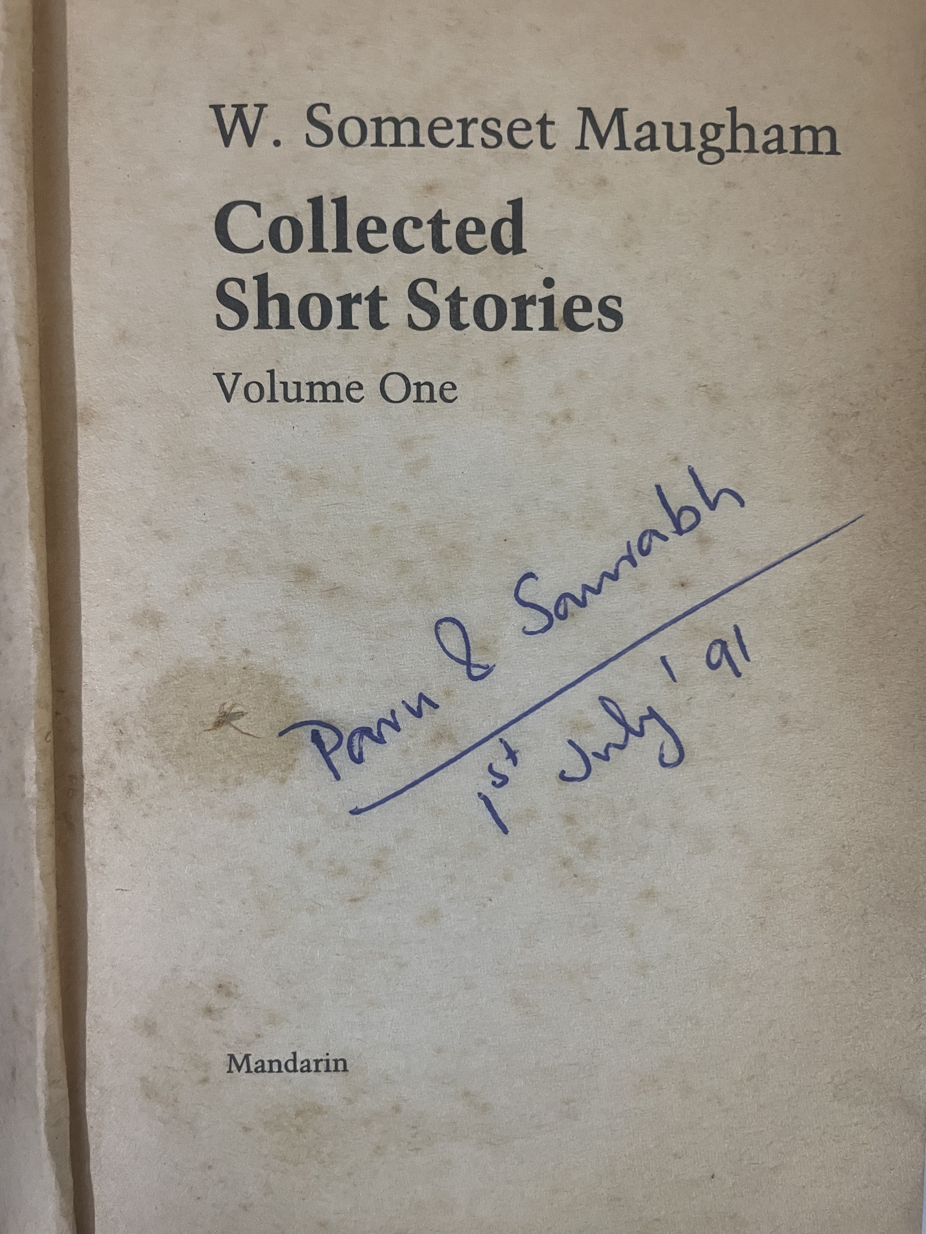 Collected Short Stories vol 1