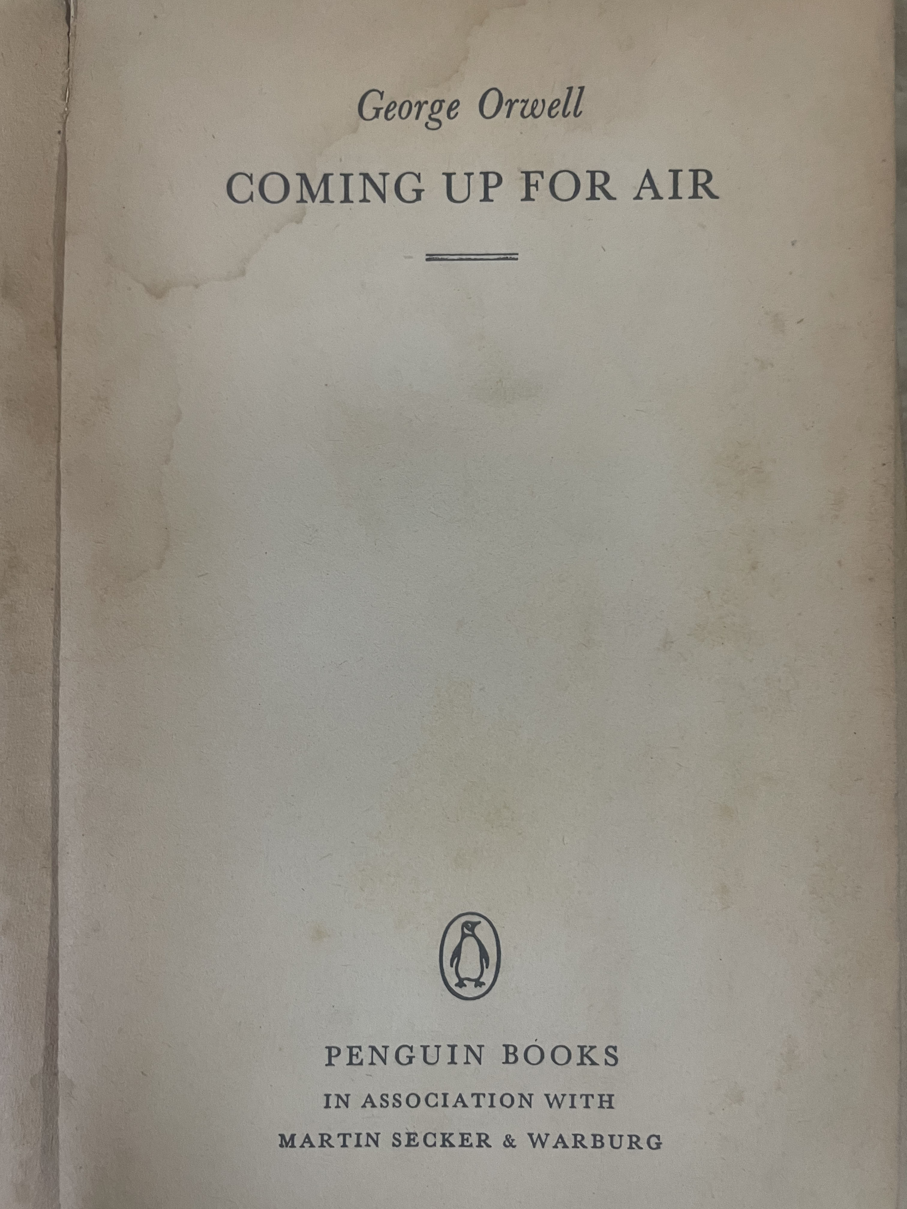 Coming up for Air