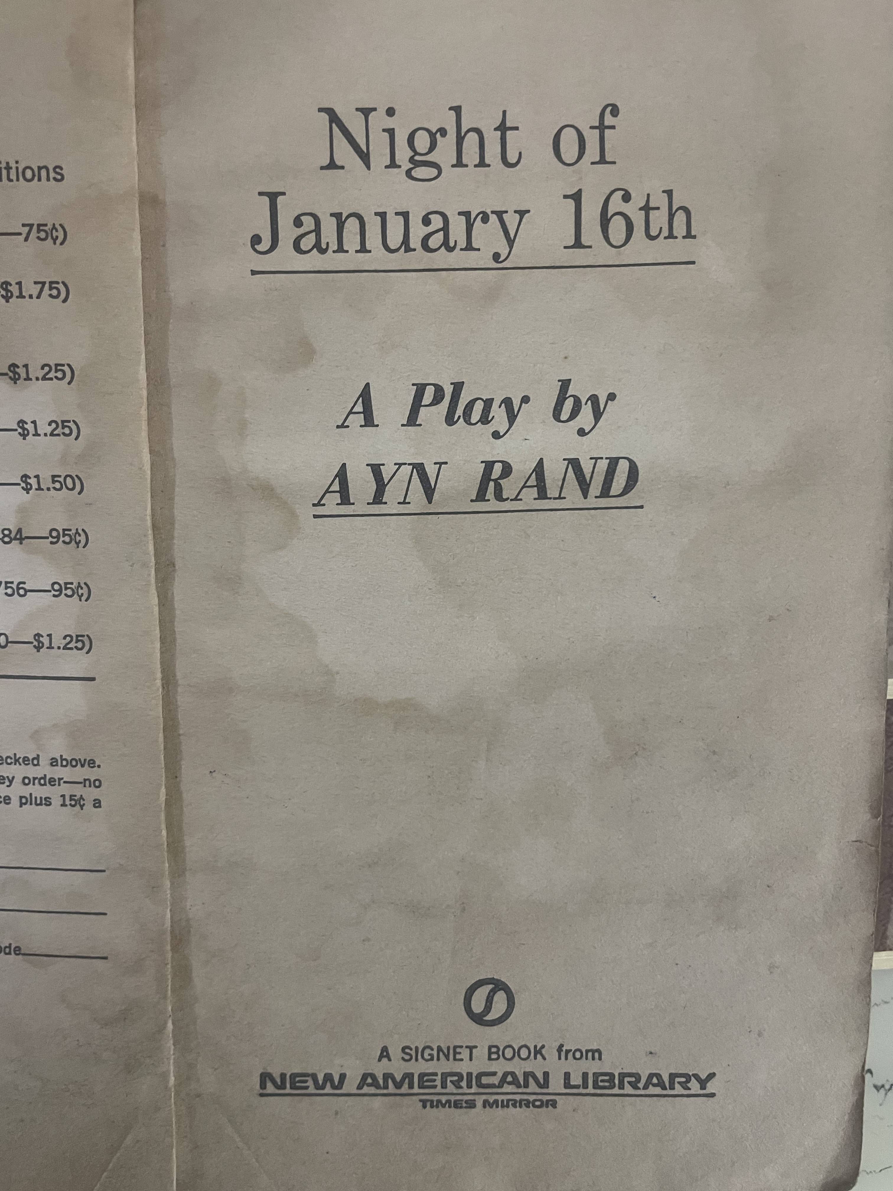 Night of January 16th