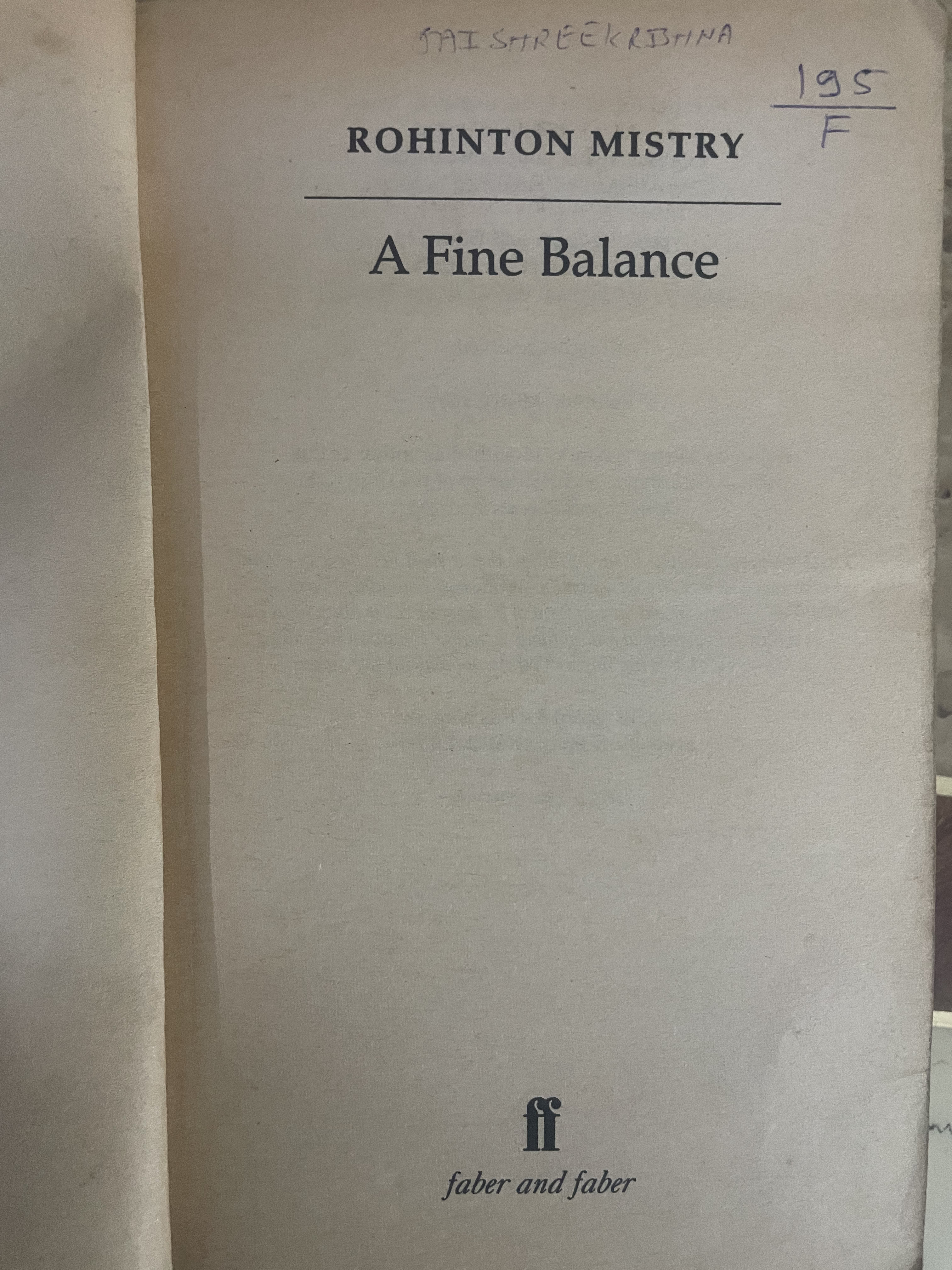 A Fine Balance