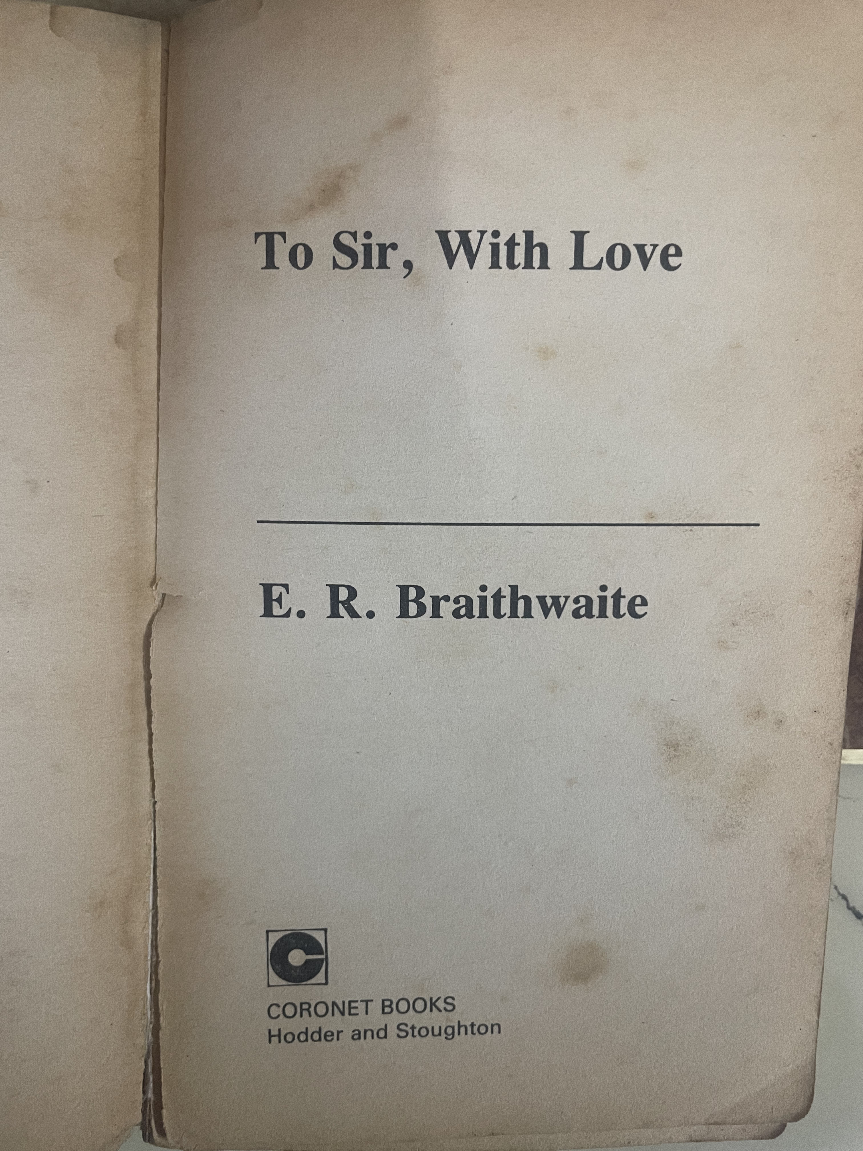 To Sir With Love