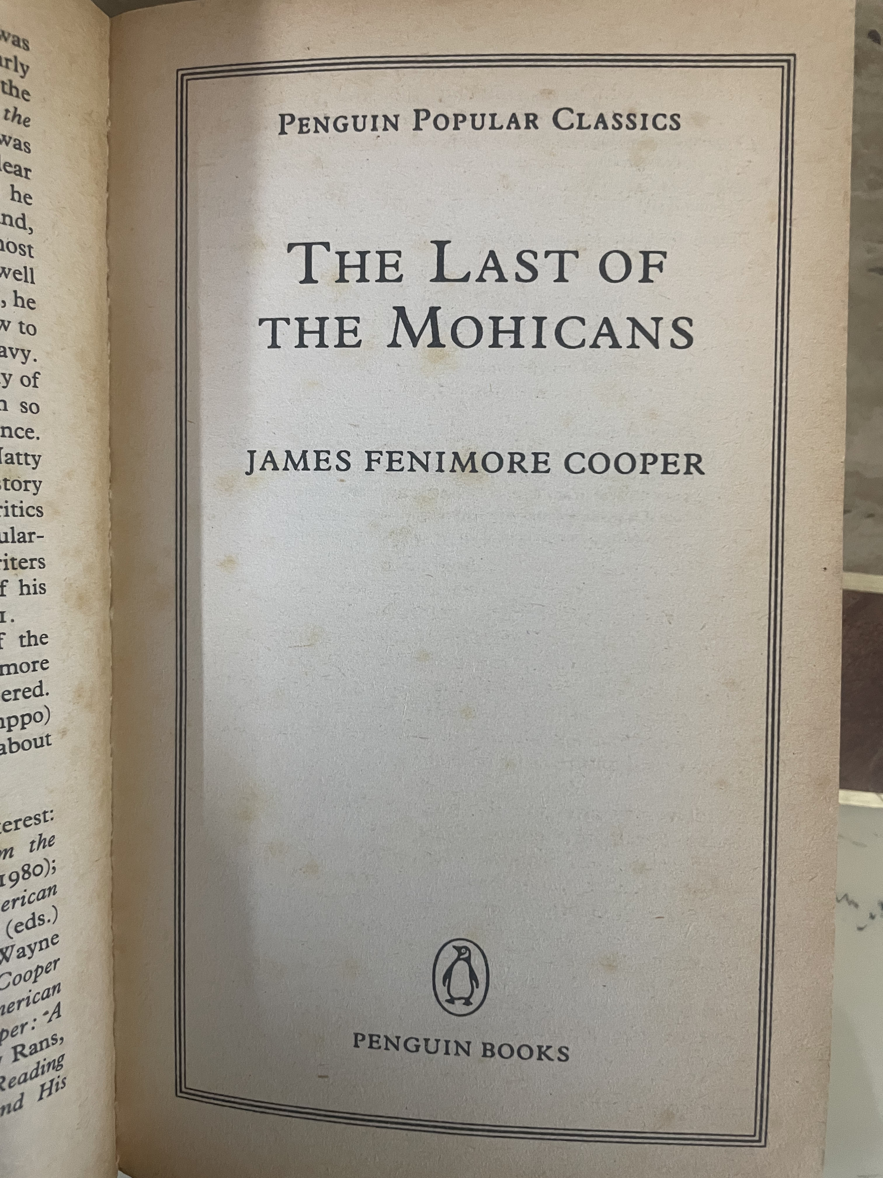 The Last of The Mohicans