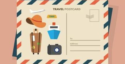 holiday-themed-postcard-with-some-cool-icons-vector